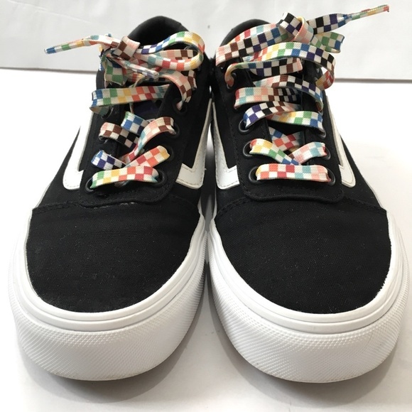 Vans Old Skool I Am Proud LGBTQ Pride Black Rainbow Skate Platform Sneakers - Picture 6 of 15